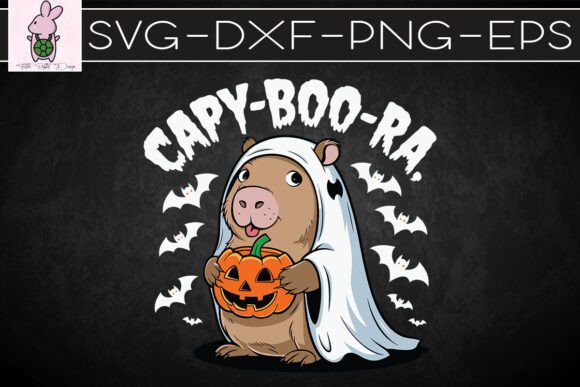 Capy-boo-ra Capybara Halloween Ghost SVG: Graphics for Crafts & Seasonal Branding