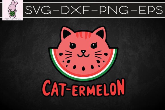 Cat-ermelon Watermelon Funny SVG: Graphics for Crafts