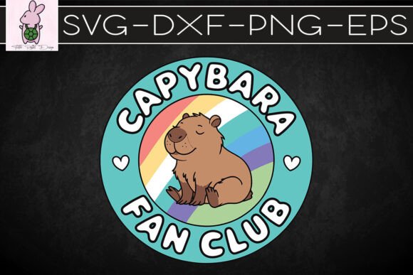 Cute Capybara Fan Club SVG: Graphics for Crafts & Creative Brands
