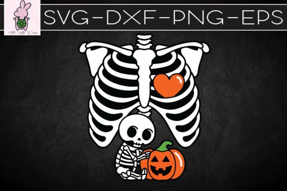 Gag Thanksgiving Pregnancy Skeleton SVG Graphics for Crafts