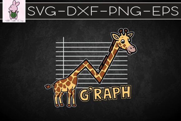 Graph Giraffe Mathematicain Funny SVG: Graphics for Crafts & Creative Brands