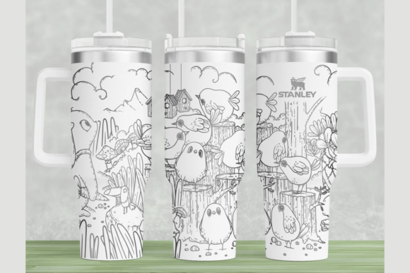 Little Birds Stanley 40oz Laser Wrap SVG: Graphics for Tumbler Wraps