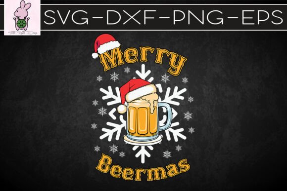 Merry Biermas Beer Christmas SVG Graphics for Crafts
