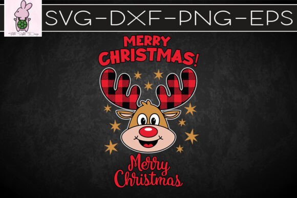 Merry Christmas Reindeer Cute SVG: Graphics for Crafts & Content
