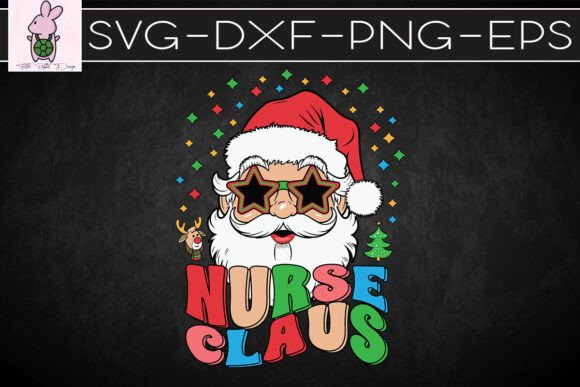 Nurse Claus Merry Christmas Nurse SVG Graphics