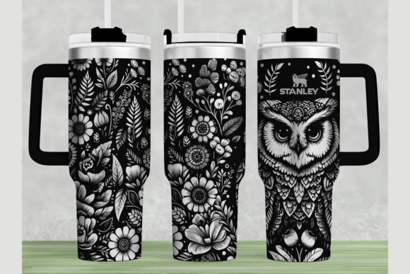 Owl Stanley 40oz Laser Wrap SVG: Graphics for Tumbler Wraps