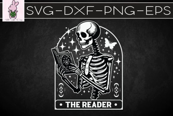 Reader Tarot Card Skeleton Reading SVG Graphics