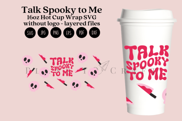 Talk Spooky to Me Graphics: Tumbler Wraps for Halloween Branding