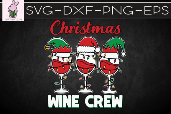 Wine Crew Funny Santa Christmas SVG: Graphics for Crafts & Campaigns