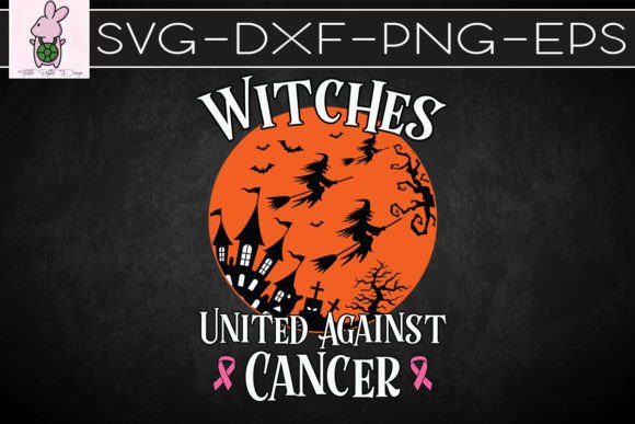 Witches United Against Cancer Breast SVG Graphics