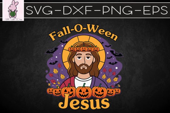 Womens Fall-O-Ween Jesus Pumpkin SVG Graphics